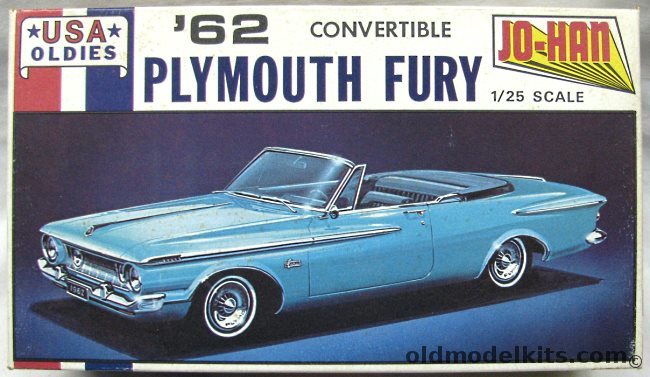 Jo-Han 1/25 1962 Plymouth Fury Convertible, C-4762 plastic model kit